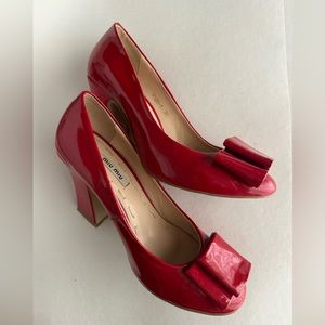 Miu Miu Red Patent Leather Heels Size 35
